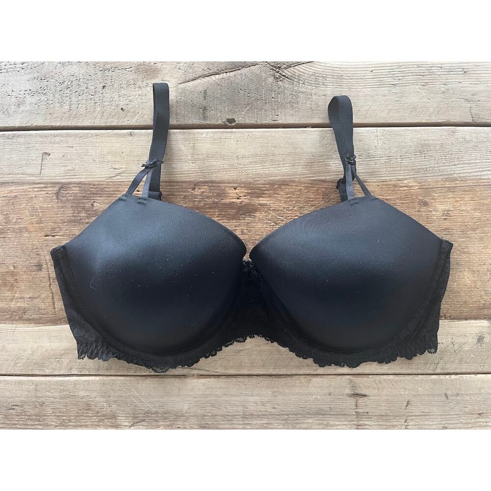 PINK Victoria's Secret Smooth Black 32DD Wink Lightly Lined Balconette